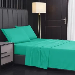 4 Pieces Bed Sheet Set Super Soft Microfiber Hotel Luxury Egyptian Sheets 14/18 Inch Deep Pocket Wrinkle Free