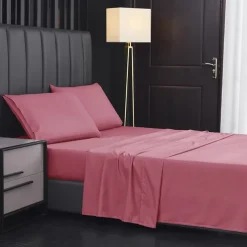 4 Pieces Bed Sheet Set Super Soft Microfiber Hotel Luxury Egyptian Sheets 14/18 Inch Deep Pocket Wrinkle Free