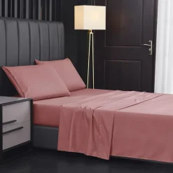 4 Pieces Bed Sheet Set Super Soft Microfiber Hotel Luxury Egyptian Sheets 14/18 Inch Deep Pocket Wrinkle Free