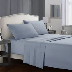 4 Pieces Bed Sheet Set Super Soft Microfiber Hotel Luxury Egyptian Sheets 14/18 Inch Deep Pocket Wrinkle Free