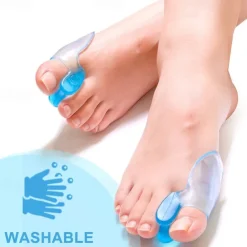 2 Pieces Big Toe Separator Bone Corrector Straightener Silicone Gel Foot Fingers Protector Bunion Adjuster Feet Massager