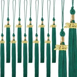 12 Pieces Graduation Tassel with 2025 Charm for Graduation Cap, Charm Graduation Tassel Decorations for Graduation Ceremony Graduation Party Supplies Accessories