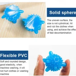 5 Pieces Reusable Anti-Winding Lint Hair Catcher Solid Scrubbing Washing Ball Laundry Balls for Washing Machine