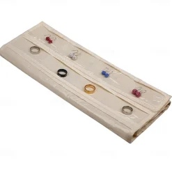 80 Pockets Double Sided Hanging Jewelry Display Organizer Storage Bag Non-woven Foldable Ring Necklace Bracelet Pouch