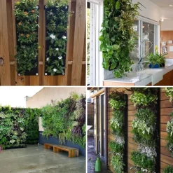 6 Pockets Hanging Planter Bags, Vertical Felt Fabric Nursery Bags, Grow Bag For Vegetable, Garden Supplies