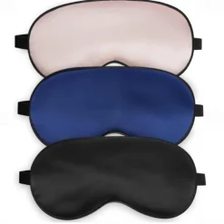 100% Real Natural Pure Silk Eye Mask with Adjustable Strap for Sleeping, Double Side Mulberry Silk Eye Sleep Shade Cover, Blocks Light Reduces Puffy Eyes