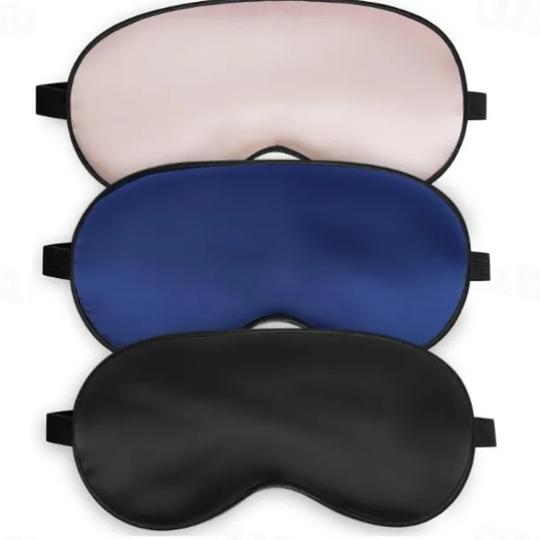 100% Real Natural Pure Silk Eye Mask with Adjustable Strap for Sleeping, Double Side Mulberry Silk Eye Sleep Shade Cover, Blocks Light Reduces Puffy Eyes