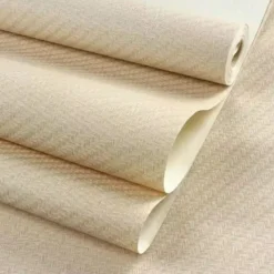 1 Roll Chinese Style Imitation Grass Cloth Woven Wallpaper for Restaurants Cafes Hotels Decorative Wallpapers Retro Nostalgic 3D Imitation Bamboo Linen Wallpaper Non Self-adhesive 950x53cm/374x20inch