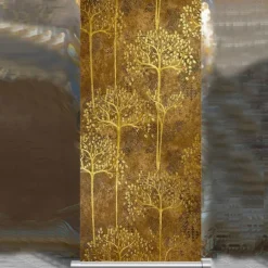 1 Roll 3D European Damask Non Self-adhesive Wallpaper Embossed Bedroom Headboard Living Room Background Wall Decoration Waterproof Wallpaper 950x53cm/374x20.87inch