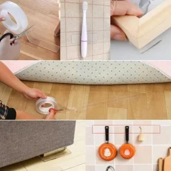 1 Roll 5M 2/3/5cm Width Transparent Double Sided Tape Nano Self-Adhesive Tape No Trace Reusable Tape Glue Sticker for Car Kitchen Bathroom