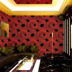 1 Roll Non self-adhesive wallpaper KTV room wallpaper 3D wallpaper e-sports room internet cafe decoration bar restaurant background wall wallpaper glue required 950x53cm/374x20.87inch