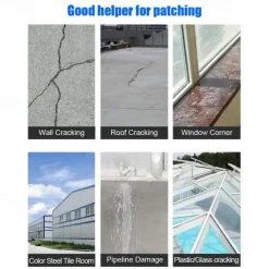 1 Roll Waterproof Tape High Temperature Resistance Aluminum Foil Thicken Butyl Tape Wall Pool Roof Crack Duct Repair Sealed Self Tape