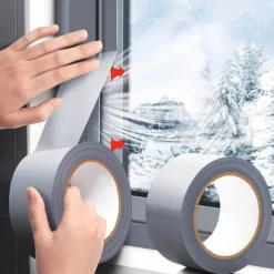 1 Roll Window Windproof Tape For Window Sealing High Viscosity And Thickening Without Leaving Any Tape Cloth-based Tape For Cold And Waterproof Gap 5cm*5m/1.97*196.8in