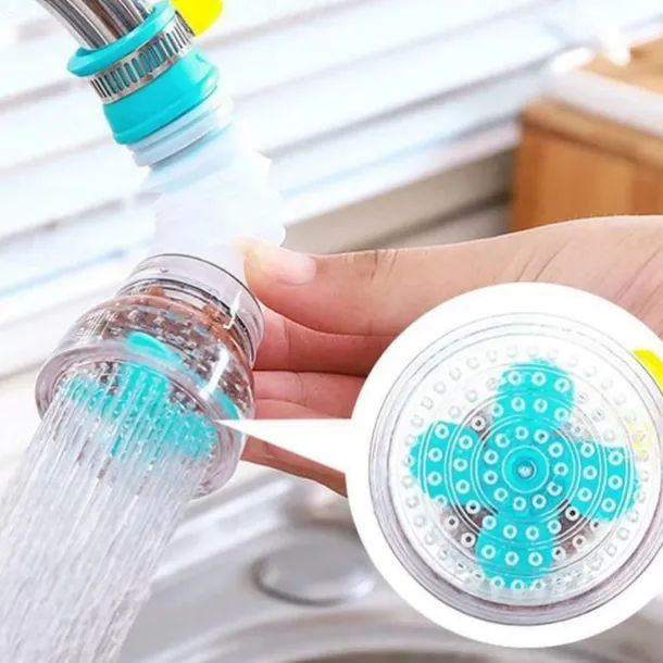 360 Rotatable Bent Water Saving Tap Aerator Diffuser Faucet Nozzle Filter Water Filter Swivel Head Kitchen Faucet Bubbler