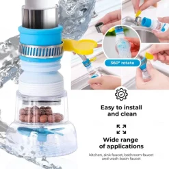 360 Rotatable Bent Water Saving Tap Aerator Diffuser Faucet Nozzle Filter Water Filter Swivel Head Kitchen Faucet Bubbler