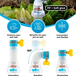 360 Rotatable Bent Water Saving Tap Aerator Diffuser Faucet Nozzle Filter Water Filter Swivel Head Kitchen Faucet Bubbler