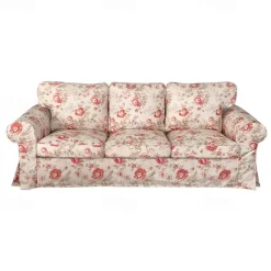 3 Seat Sofa Cover, 100 Cotton Couch Cover with 3 Cushion Cover and 3 Backrest Cover, Slipcover Washable Furniture Protector LITB PRIME cover Ektcover