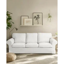 3 Seat Sofa Cover Couch Cover with 3 Cushion Cover and 3 Backrest Cover, Burgundy Red Slipcover Washable Furniture Protector LITB PRIME cover Ektcover