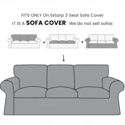 3 Seat Sofa Cover Couch Cover with 3 Cushion Cover and 3 Backrest Cover, Burgundy Red Slipcover Washable Furniture Protector LITB PRIME cover Ektcover