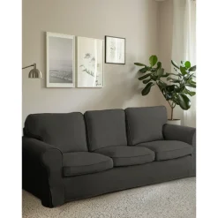 3 Seat Sofa Cover Couch Cover with 3 Cushion Cover and 3 Backrest Cover, Burgundy Red Slipcover Washable Furniture Protector LITB PRIME cover Ektcover