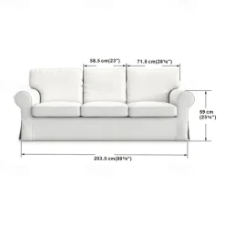 3 Seat Sofa Cover Couch Cover with 3 Cushion Cover and 3 Backrest Cover, Burgundy Red Slipcover Washable Furniture Protector LITB PRIME cover Ektcover