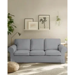 3 Seat Sofa Cover Couch Cover with 3 Cushion Cover and 3 Backrest Cover, Burgundy Red Slipcover Washable Furniture Protector LITB PRIME cover Ektcover