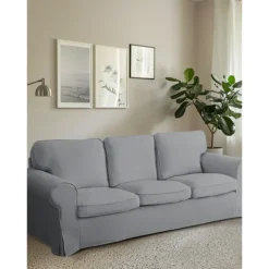 3 Seat Sofa Cover Couch Cover with 3 Cushion Cover and 3 Backrest Cover, Burgundy Red Slipcover Washable Furniture Protector LITB PRIME cover Ektcover