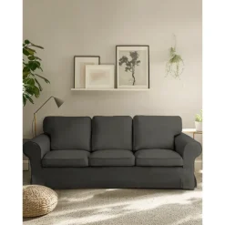 3 Seat Sofa Cover Couch Cover with 3 Cushion Cover and 3 Backrest Cover, Burgundy Red Slipcover Washable Furniture Protector LITB PRIME cover Ektcover