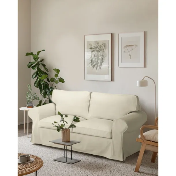 2 Seat Sofa Cover or 2 Seat Sofa Bed Cover with Cushion Covers and Backrest Covers For Ektorp Couch Slipcover Washable Furniture Protector LITB PRIME cover Ektcover