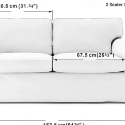 2 Seat Sofa Cover or 2 Seat Sofa Bed Cover with Cushion Covers and Backrest Covers For Ektorp Couch Slipcover Washable Furniture Protector LITB PRIME cover Ektcover