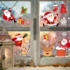 1 Set Christmas Window Stickers Santa Claus Sticker Merry Christmas Decorations for Home Navidad Xmas Ornament Gift New Year