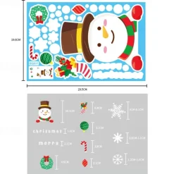1 Set Christmas Window Stickers Santa Claus Sticker Merry Christmas Decorations for Home Navidad Xmas Ornament Gift New Year