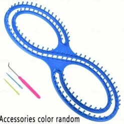1 Set Deluxe Knitting Loom Kit - Create Beautiful Hats, Scarves, Shawls, Sweaters, Socks, and Blankets with Ease - DIY Yarn Craft Kit with Hooks, Available in Pink and Blue Colors