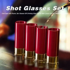 1 set Funny Bullet Shaped Cup Whiskey Shot Glass for Men, Dad, Grandpa, and Husband - Perfect Bar and Party Supplies