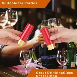 1 set Funny Bullet Shaped Cup Whiskey Shot Glass for Men, Dad, Grandpa, and Husband - Perfect Bar and Party Supplies