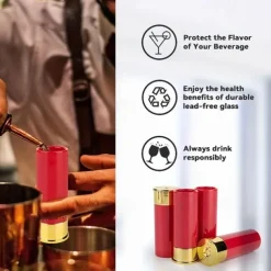 1 set Funny Bullet Shaped Cup Whiskey Shot Glass for Men, Dad, Grandpa, and Husband - Perfect Bar and Party Supplies