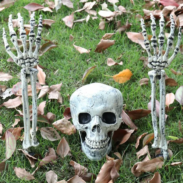 1 set Halloween Decorations Halloween Entertaining, Holiday Decorations Party Garden Wedding Decoration 13.5X18.5/9.5X37 cm Halloween Skeleton Decoration
