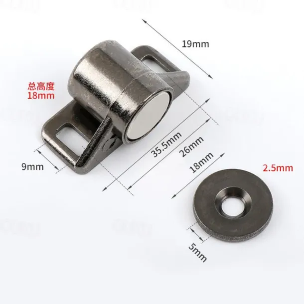 1 Set, Magnet Cabinet Door Catch, Magnetic Furniture Door Stopper, Strong Powerful Neodymium Magnets Latch Cabinet Catches Furniture Accessories