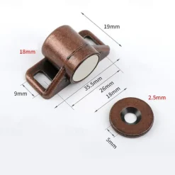 1 Set, Magnet Cabinet Door Catch, Magnetic Furniture Door Stopper, Strong Powerful Neodymium Magnets Latch Cabinet Catches Furniture Accessories
