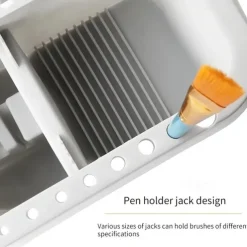 1 Set Multifunctional 3 In 1 Wash Pen Bucket With Pen Holder And Painting Palette Lid Paint Brush Basin Brush Tub Washing Tool For Art Painting Gouache Watercolor Acrylic Oil Painting