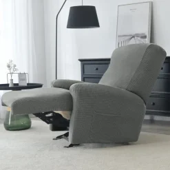 1 Set of 4 Pieces Stretch Reclining Couch Covers Burgundy Jacquard Spandex Recliner Couch Covers Recliner Chair Cover Form Fitted Non Slip Reclining Slipcovers for Standard Large Recliner,Chivas Sofa