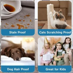 1 Set of 4 Pieces Stretch Reclining Couch Covers Burgundy Jacquard Spandex Recliner Couch Covers Recliner Chair Cover Form Fitted Non Slip Reclining Slipcovers for Standard Large Recliner,Chivas Sofa