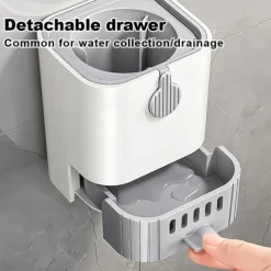 1 Set Toilet Brush with Holder Set Wall Mounted Long Handle Toilet Cleaning Brush with Holder Flexible Toilet Bowl Cleaning Brush No Dead Corner Bathroom Cleaning Brush Hotel Cleaning Supplies