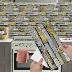 6/12/36 Sheets White Tile Stickers, Peel and Stick Vinyl Backsplash Tiles Self Adhesive Waterproof Oilproof Tiles Retro Style DIY Home Decor for Kitchen Bathroom