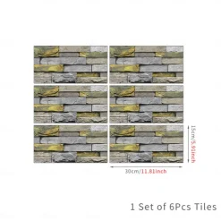 6/12/36 Sheets White Tile Stickers, Peel and Stick Vinyl Backsplash Tiles Self Adhesive Waterproof Oilproof Tiles Retro Style DIY Home Decor for Kitchen Bathroom