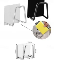 304 Sink Sponge Rack Drain Storage Shelf Stainless Steel Kitchen Wire Ball Rag Organizer Holder Kitchen storage rack