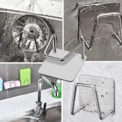 304 Sink Sponge Rack Drain Storage Shelf Stainless Steel Kitchen Wire Ball Rag Organizer Holder Kitchen storage rack