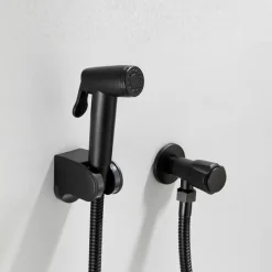 304 Stainless Steel ABS Hand-held Bidet Simple Black Shower Sprayer Wash Butt Hand Wash Black Toilet Companion Spray Gun
