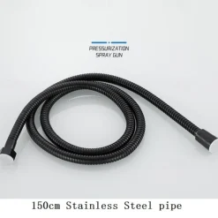 304 Stainless Steel ABS Hand-held Bidet Simple Black Shower Sprayer Wash Butt Hand Wash Black Toilet Companion Spray Gun