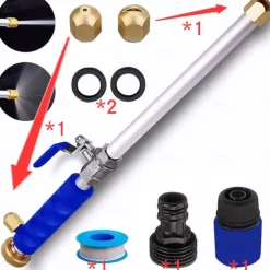 2023 Upgraded Jet Nozzle for Garden Hose Power Washer Wand Hydro Jet High Pressure Washer Tools with 2 Different Nozzles and Hose Quick Connectors